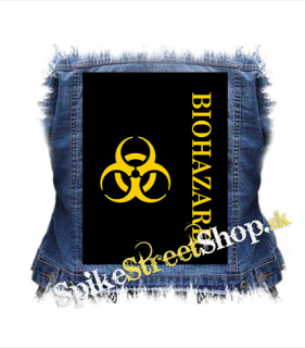 BIOHAZARD - Vertical Yellow Logo Crest - chrbtová nášivka