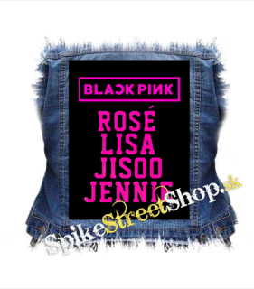 BLACKPINK - Logo And Names - chrbtová nášivka