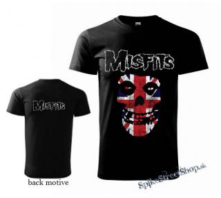 MISFITS - UK Skull - čierne pánske tričko