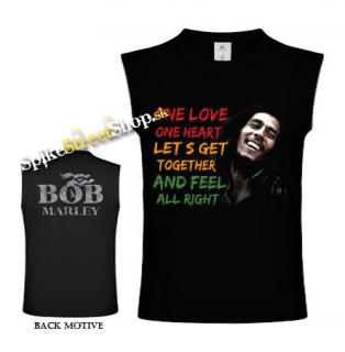 BOB MARLEY - One Love One Heart - čierne pánske tričko bez rukávov