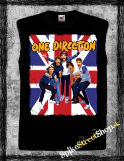 ONE DIRECTION - UK Flag & Band - čierne pánske tričko bez rukávov
