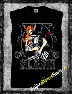 SLASH - Wedding Skull - čierne pánske tričko bez rukávov