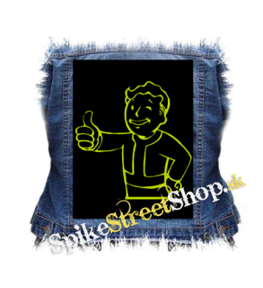 FALLOUT - Vault Boy Green Neon - chrbtová nášivka
