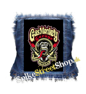 GAS MONKEY GARAGE - Blood Sweat Beers  aj BIELE - chrbtová nášivka