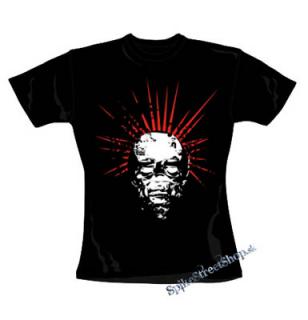 SKULL RAYS - čierne dámske tričko