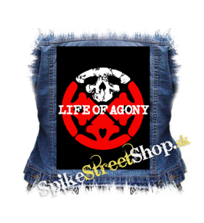 LIFE OF AGONY - Logo Symbol Crest - chrbtová nášivka