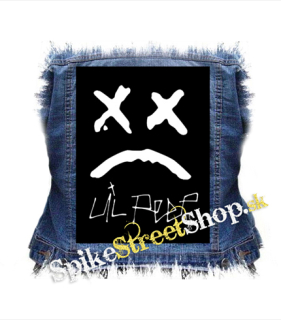 LIL PEEP - Sad Face And Logo - chrbtová nášivka
