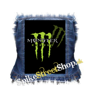 MONSTER ENERGY - Green Logo Honey Bee - chrbtová nášivka
