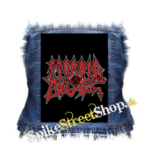 MORBID ANGEL - Logo Red White - chrbtová nášivka