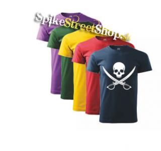 PIRATE SKULL - farebné pánske tričko