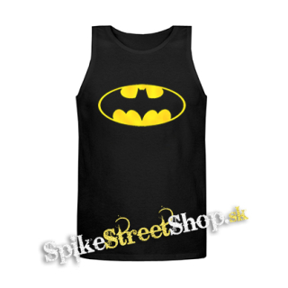 BATMAN - Yellow Logo - Mens Vest Tank Top - čierne tielko