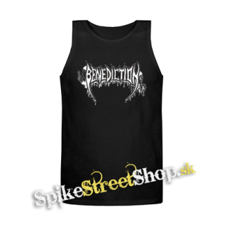 BENEDICTION - Logo - Mens Vest Tank Top - čierne tielko
