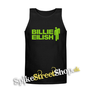 BILLIE EILISH - Logo And Stickman - Mens Vest Tank Top - čierne tielko