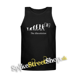 BITCOIN EVOLUTION - Mens Vest Tank Top - čierne tielko