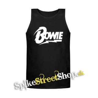 DAVID BOWIE - Logo - Mens Vest Tank Top - čierne tielko