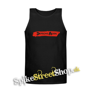 DEPECHE MODE - Logo Red Spirit - Mens Vest Tank Top - čierne tielko