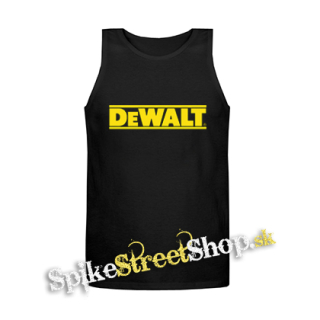 DEWALT - Yellow Logo - Mens Vest Tank Top - čierne tielko