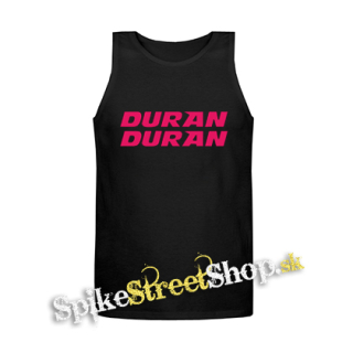 DURAN DURAN - Pink Logo - Mens Vest Tank Top - čierne tielko