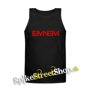 EMINEM - Red Logo - Mens Vest Tank Top - čierne tielko