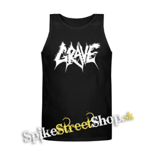 GRAVE - Logo - Mens Vest Tank Top - čierne tielko