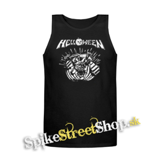 HELLOWEEN - 80' Logo - Metal Pumpkin Head - Mens Vest Tank Top - čierne tielko