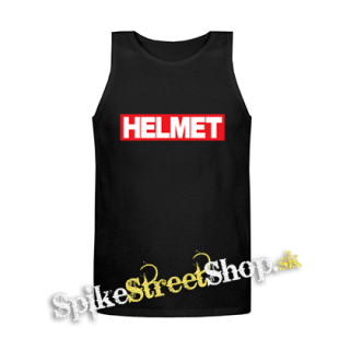 HELMET - Logo Red White - Mens Vest Tank Top - čierne tielko