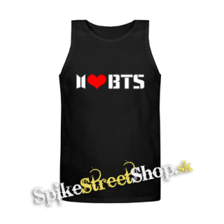 I LOVE BTS - Logo - Mens Vest Tank Top - čierne tielko