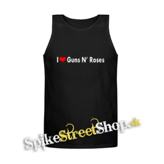 I LOVE GUNS N ROSES - Mens Vest Tank Top - čierne tielko
