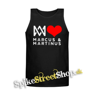 I LOVE MARCUS & MARTINUS - Motive 1 - Mens Vest Tank Top - čierne tielko