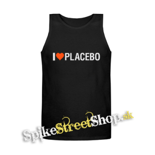 I LOVE PLACEBO - Mens Vest Tank Top - čierne tielko