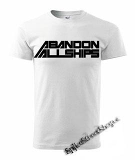 ABANDON ALL SHIPS - Black Logo - biele pánske tričko