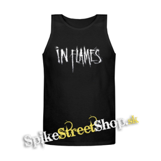 IN FLAMES - Logo - Mens Vest Tank Top - čierne tielko