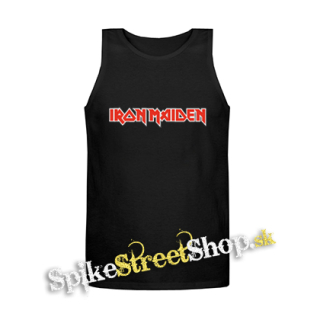 IRON MAIDEN - Red Logo 2 - Mens Vest Tank Top - čierne tielko