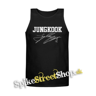 JUNGKOOK - Logo Signature - Mens Vest Tank Top - čierne tielko