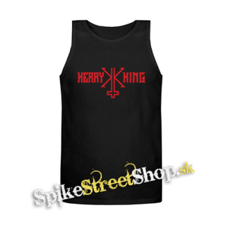 KERRY KING - Red Logo - Mens Vest Tank Top - čierne tielko
