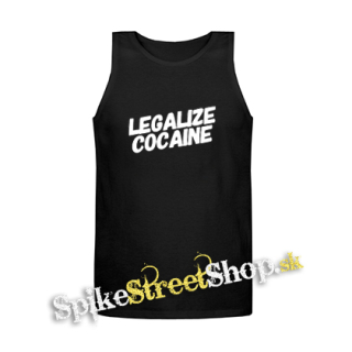 LEGALIZE COCAINE - Mens Vest Tank Top - čierne tielko