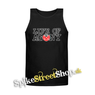 LIFE OF AGONY - Logo - Mens Vest Tank Top - čierne tielko