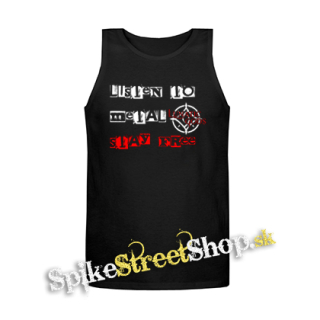 LUNATIC GODS - Listen To Metal Stay Free Motive 5 - Mens Vest Tank Top - čierne tielko