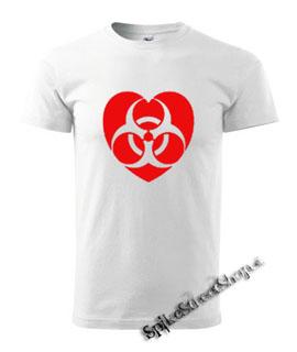 RADIOACTIVE HEART - biele pánske tričko