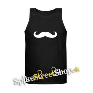 MUSTACHE - Mens Vest Tank Top - čierne tielko