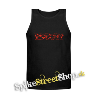 NAPALM DEATH - Red Logo - Mens Vest Tank Top - čierne tielko