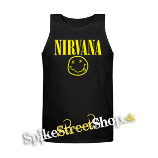 NIRVANA - Big Smile Motive 2 - Mens Vest Tank Top - čierne tielko
