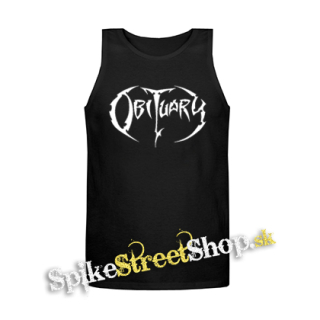 OBITUARY - Logo - Mens Vest Tank Top - čierne tielko