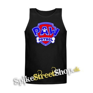 PAW PATROL - LABKOVÁ PATROLA - Logo Color - Mens Vest Tank Top - čierne tielko