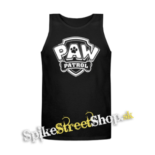 PAW PATROL - LABKOVÁ PATROLA - Logo - Mens Vest Tank Top - čierne tielko