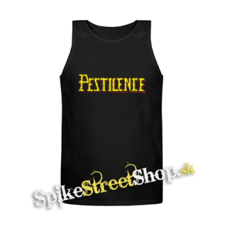 PESTILENCE - Yellow Logo - Mens Vest Tank Top - čierne tielko