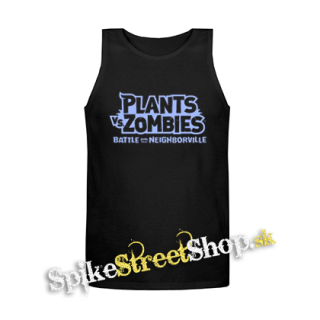 PLANTS VS ZOMBIES - Logo - Mens Vest Tank Top - čierne tielko