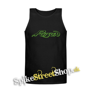 POISON - Logo Green - Mens Vest Tank Top - čierne tielko
