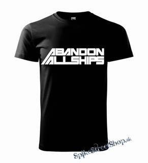 ABANDON ALL SHIPS - White Logo - pánske tričko