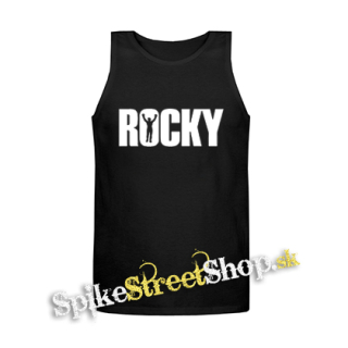 ROCKY - Rocky Balboa Movie Logo - Mens Vest Tank Top - čierne tielko